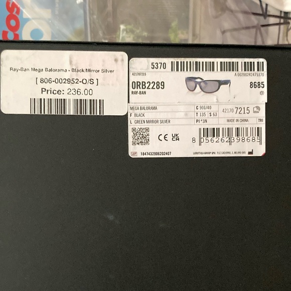 Ray-Ban mega balorama special edition silver mirror Black Sunglasses main image 12